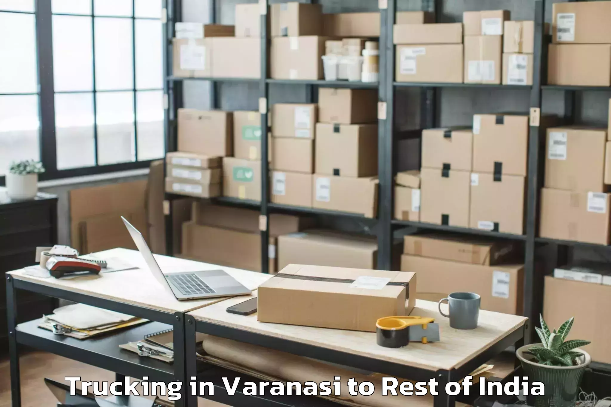 Book Varanasi to University Of Kashmir Srinagar Trucking Online